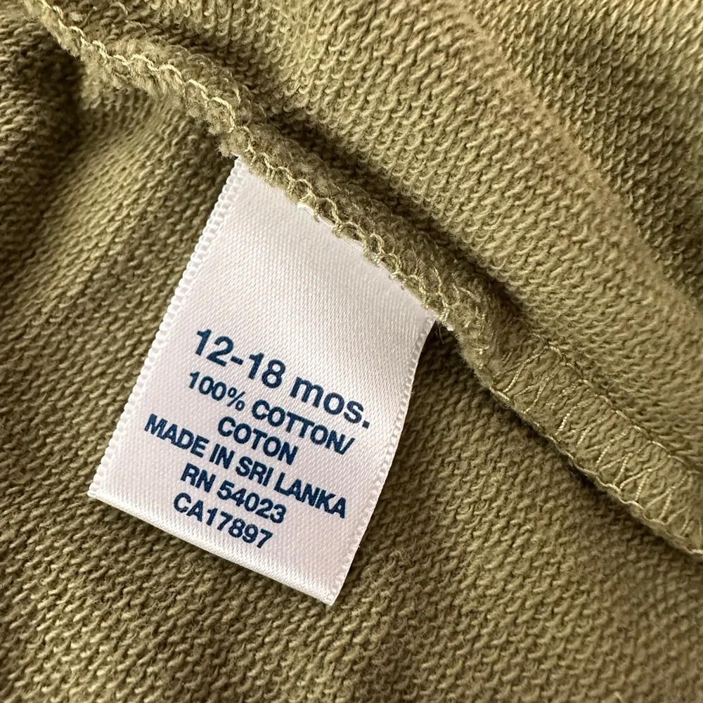2007 NWOT Old Navy Short Sleeve Hooded Full Zip Top in Green Size 12-18 Months